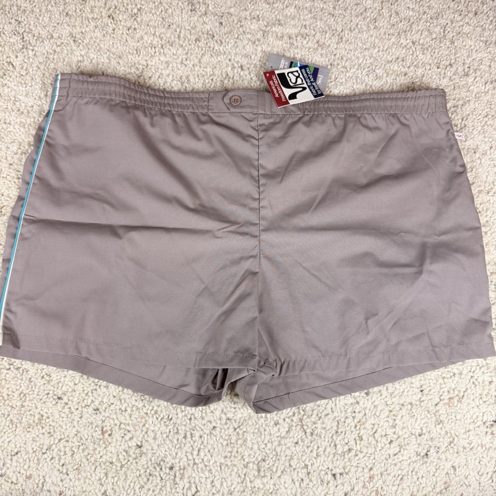 vintage 70s Jantzen mens short shorts tennis boating‎ gray size 44 elastic waist
